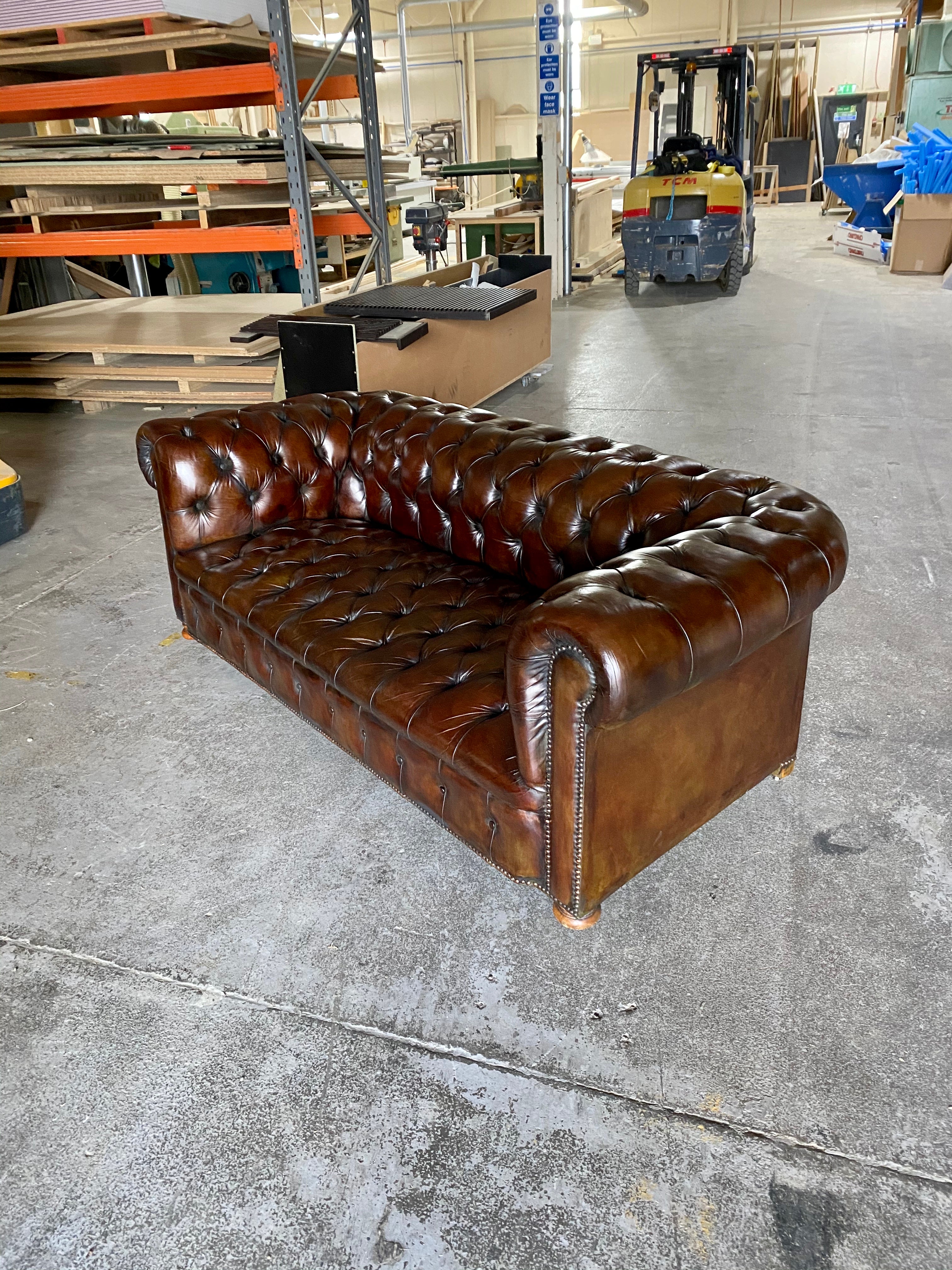 A Delicious Deep & Rich Brown MidC Chesterfield in Amazing Condition