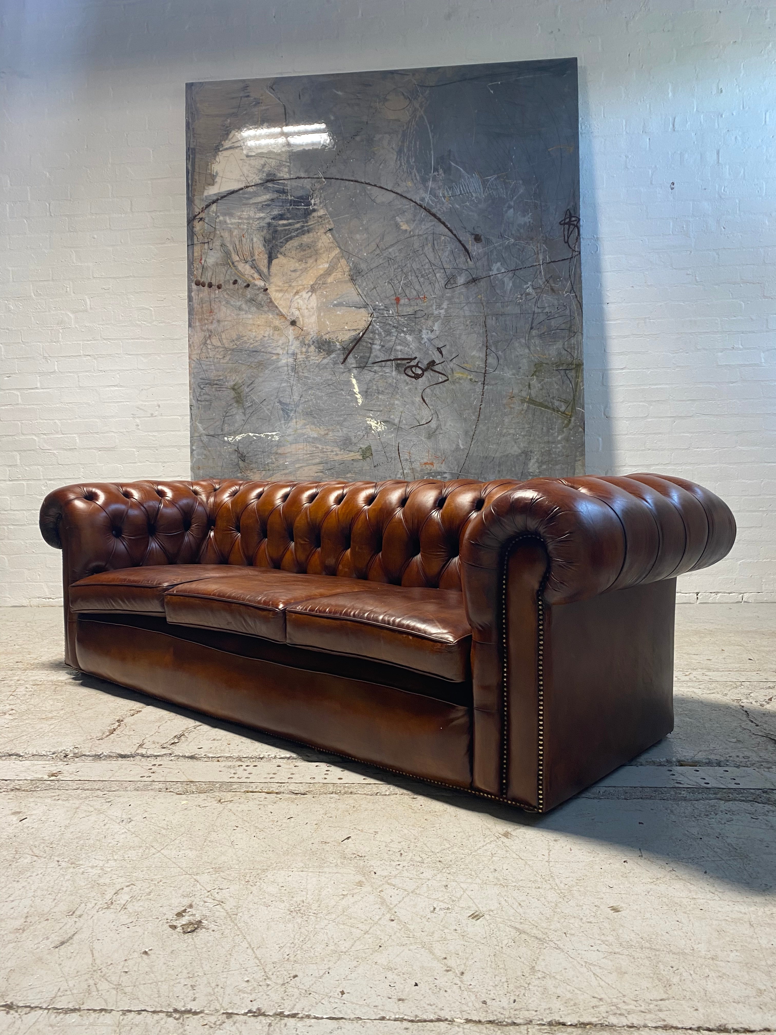 An Amazing Vintage Chesterfield Sofa in Conker