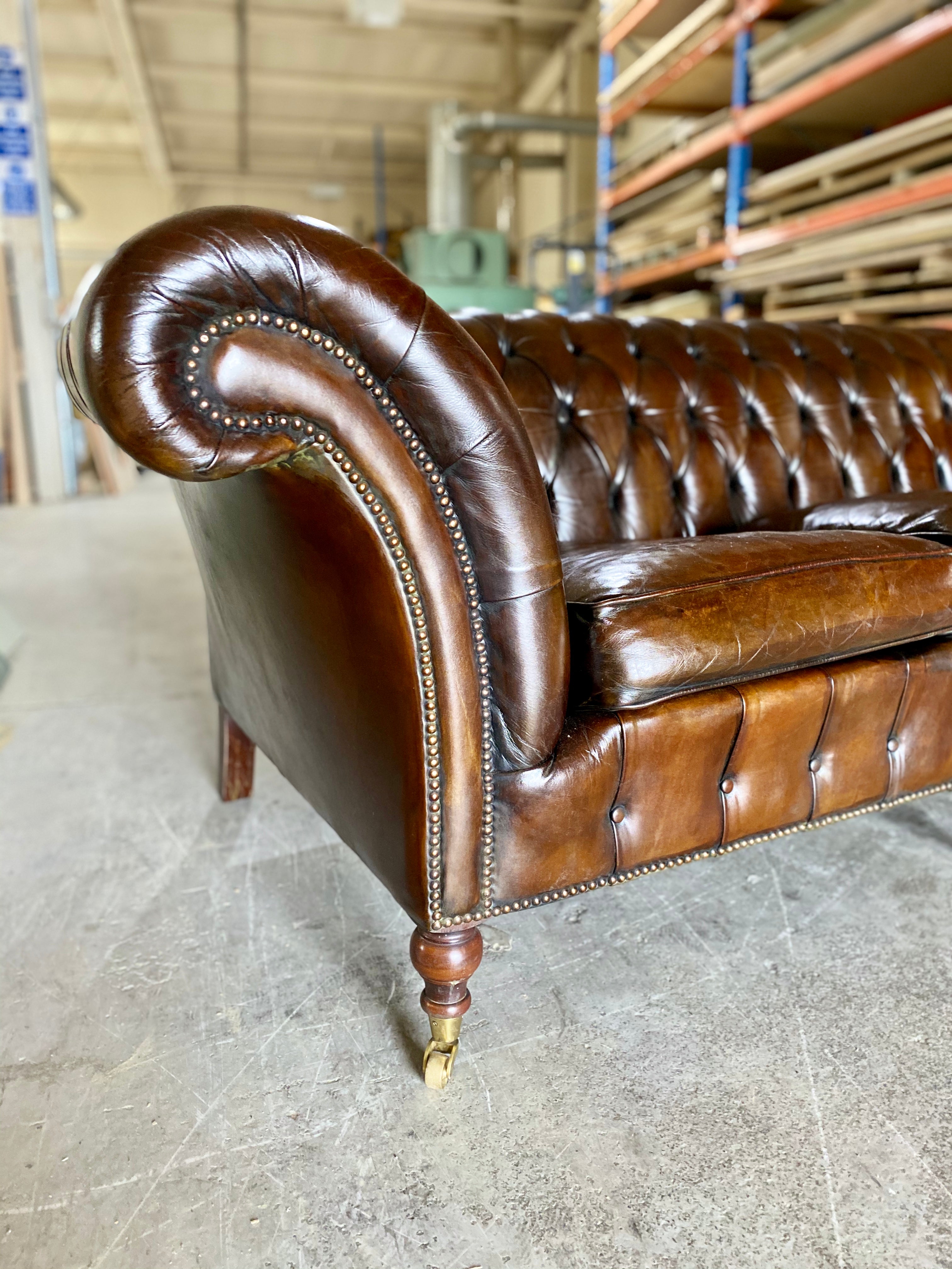 A Very Elegant Vintage Chesterfield Sofa that has been re-dyed