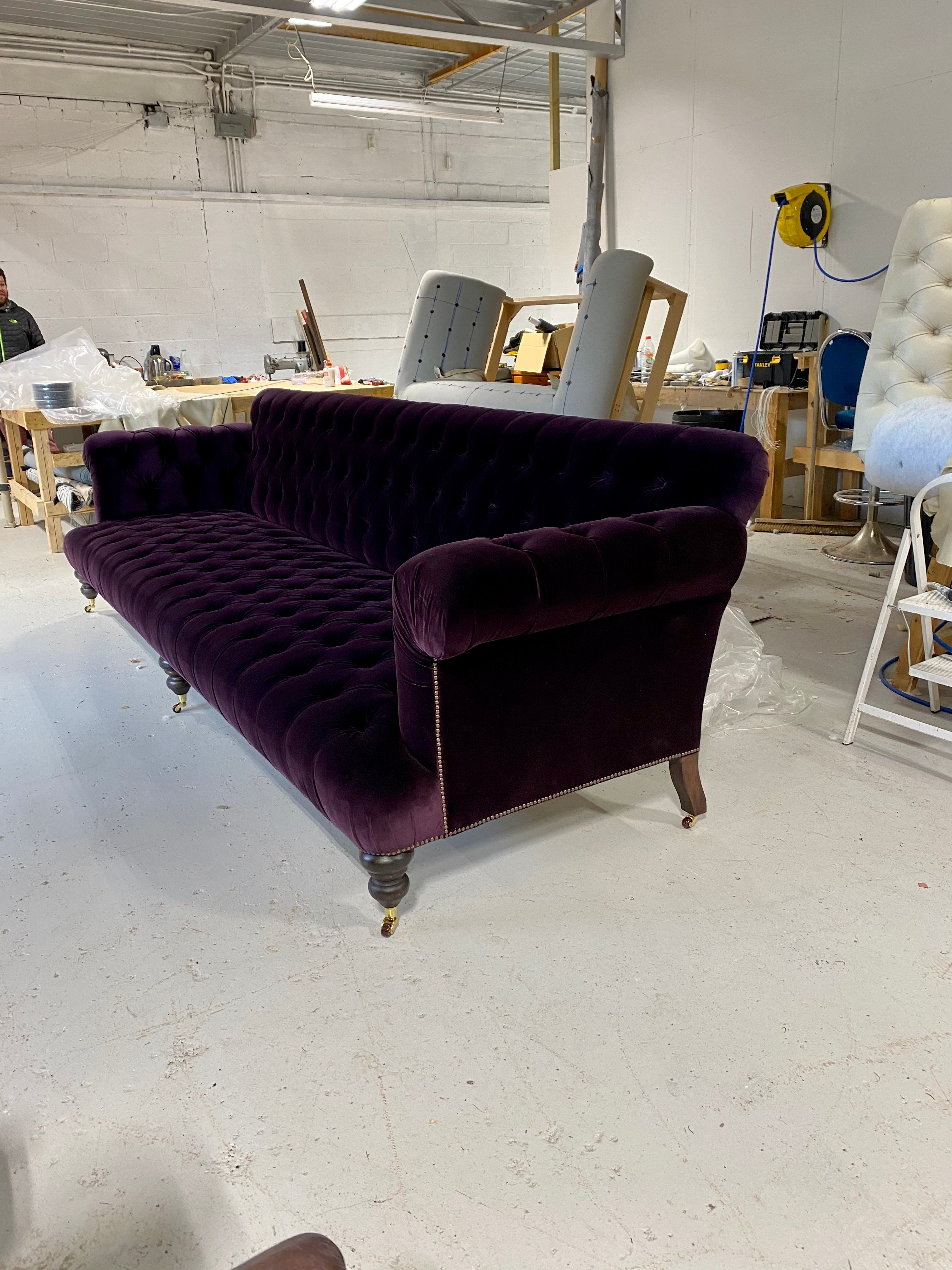 Our Ralph Sofa in Amy Somerville Smoking Room Velvet