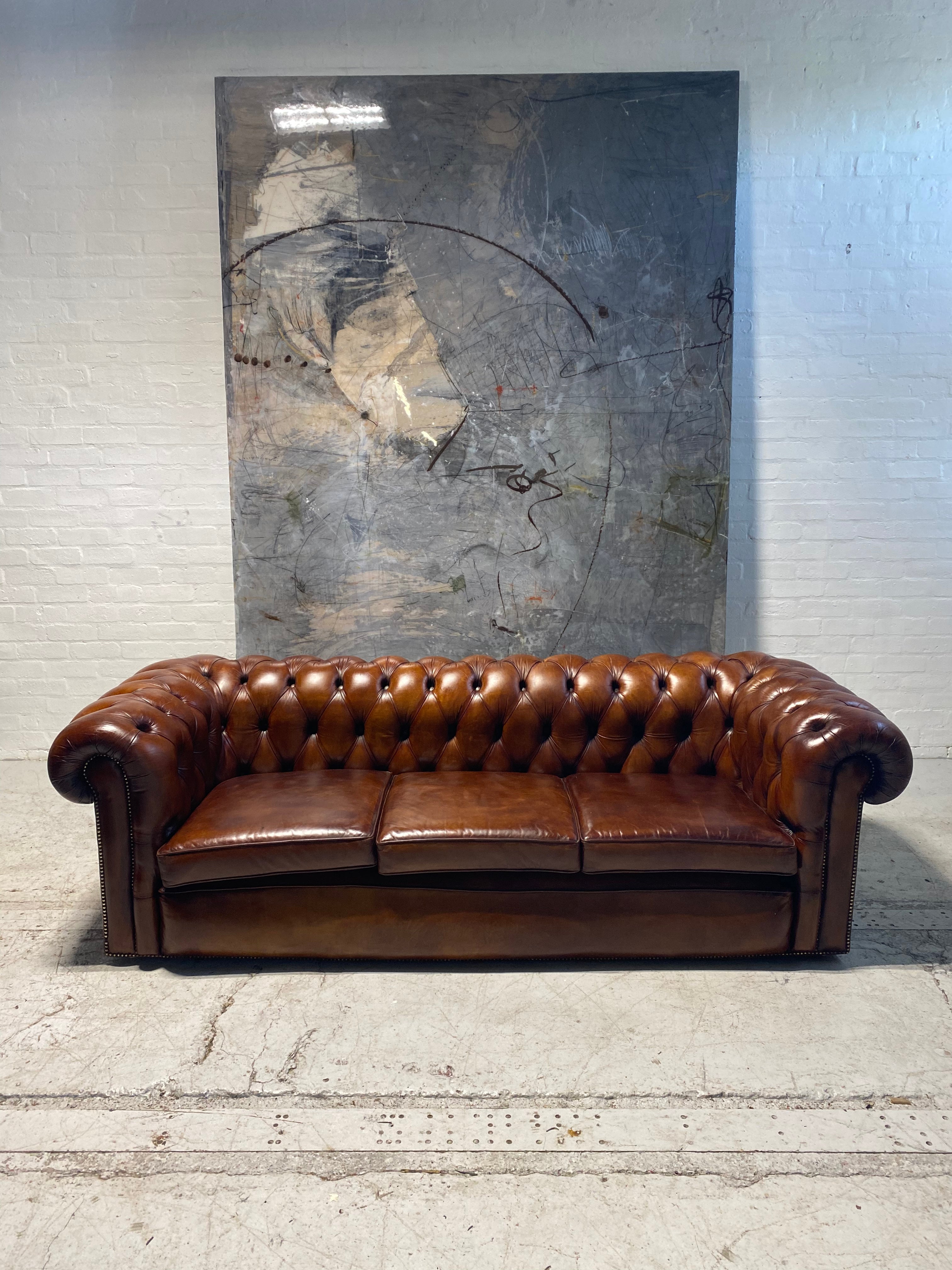 An Amazing Vintage Chesterfield Sofa in Conker