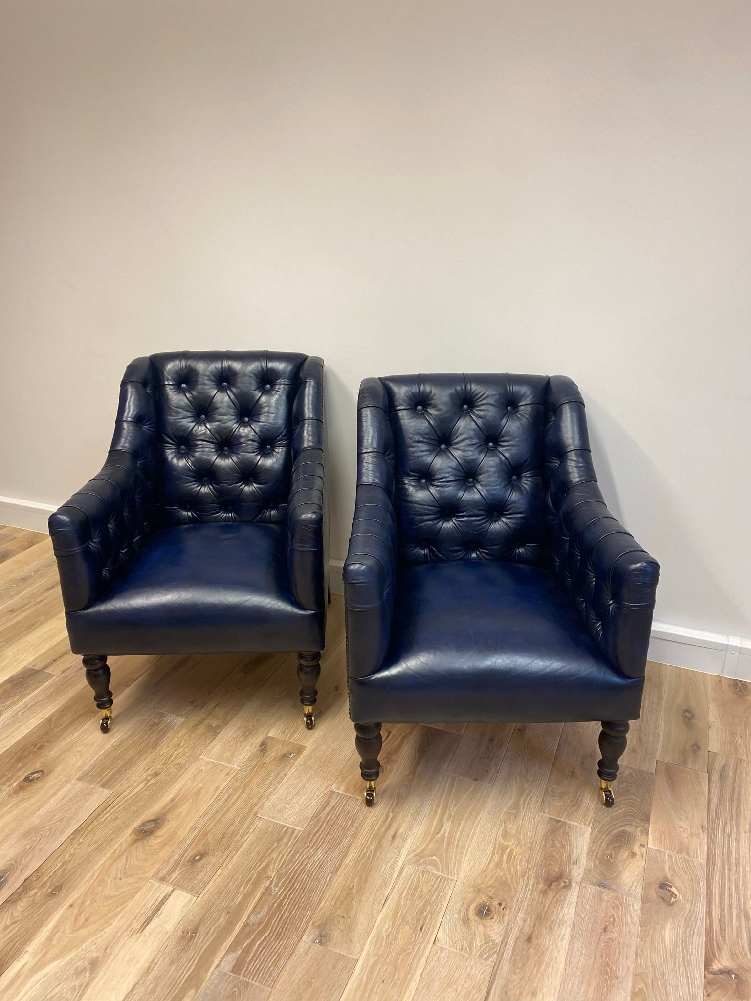 A Pair of our Canning Chairs in Hand Dyed Blue Ink - Crafting Manner 2