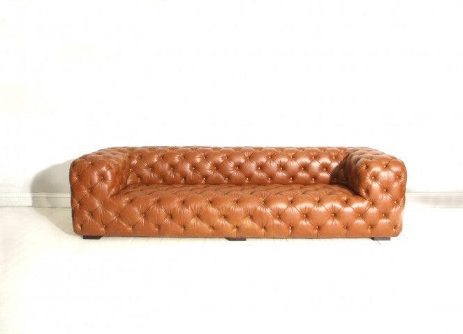 LANCELOT SOFA : SADDLE TAN LEATHER