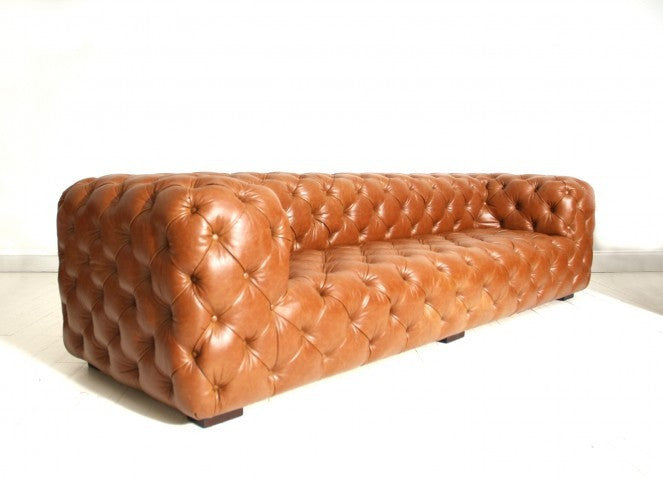 LANCELOT SOFA : SADDLE TAN LEATHER