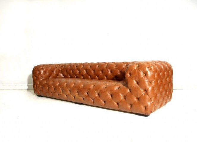 LANCELOT SOFA : SADDLE TAN LEATHER