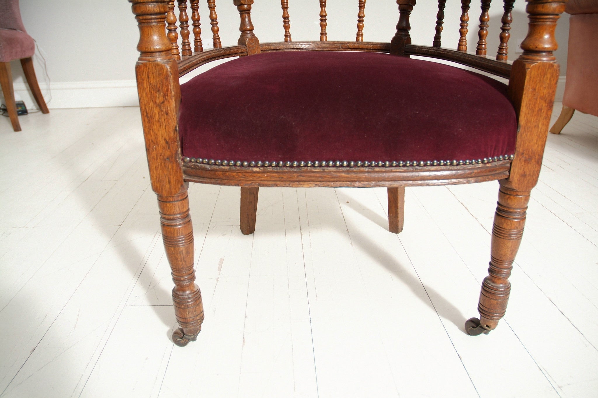 MID 19TH CENTURY ANTIQUE STUDY CHAIR