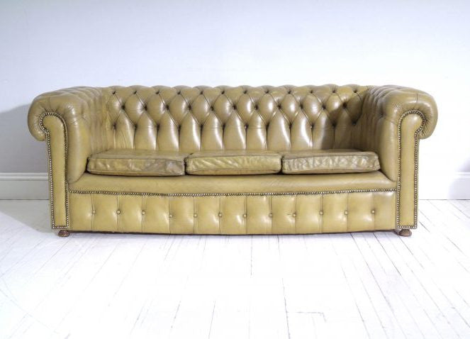 VINTAGE MUSTARD GREEN SOFA