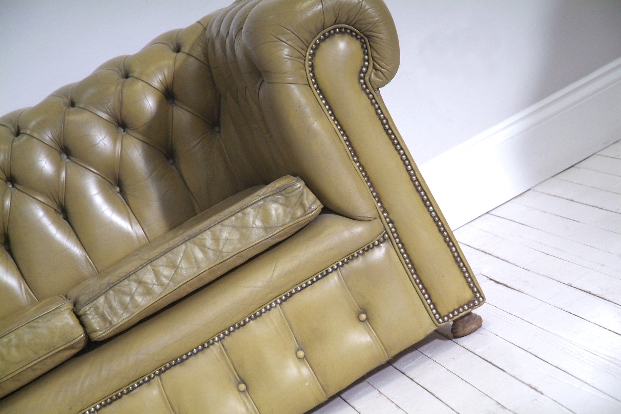 VINTAGE MUSTARD GREEN SOFA