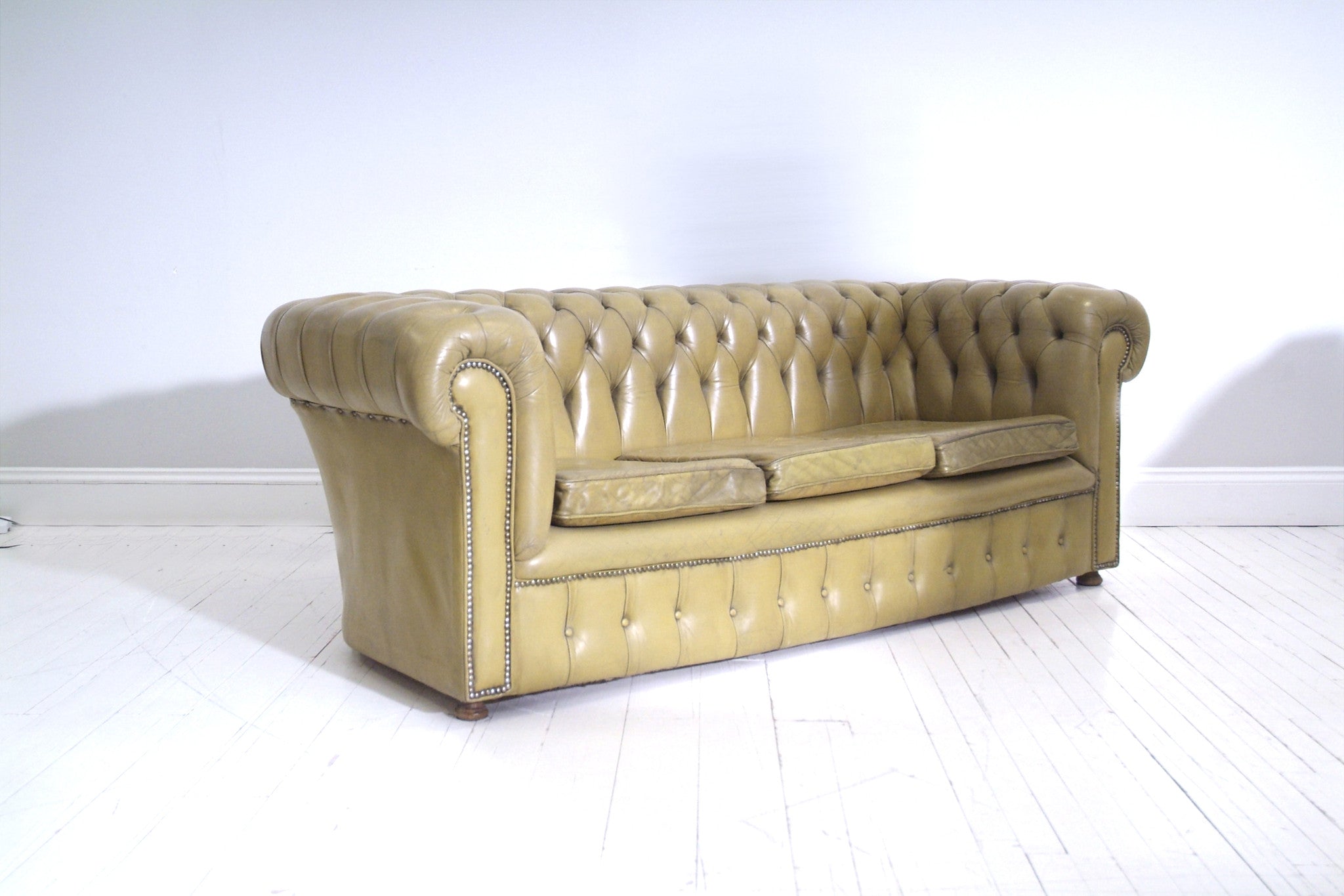 VINTAGE MUSTARD GREEN SOFA