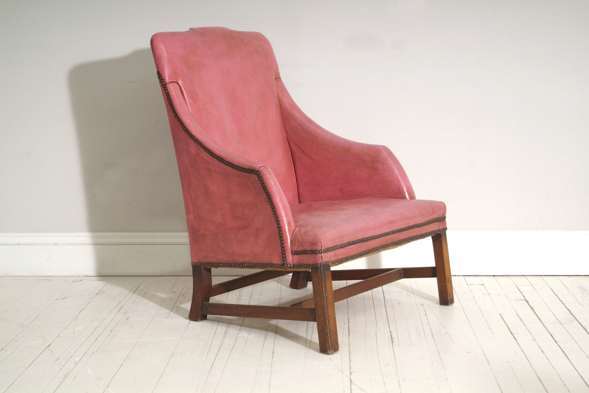 Side view of Pink 18th Century Chair