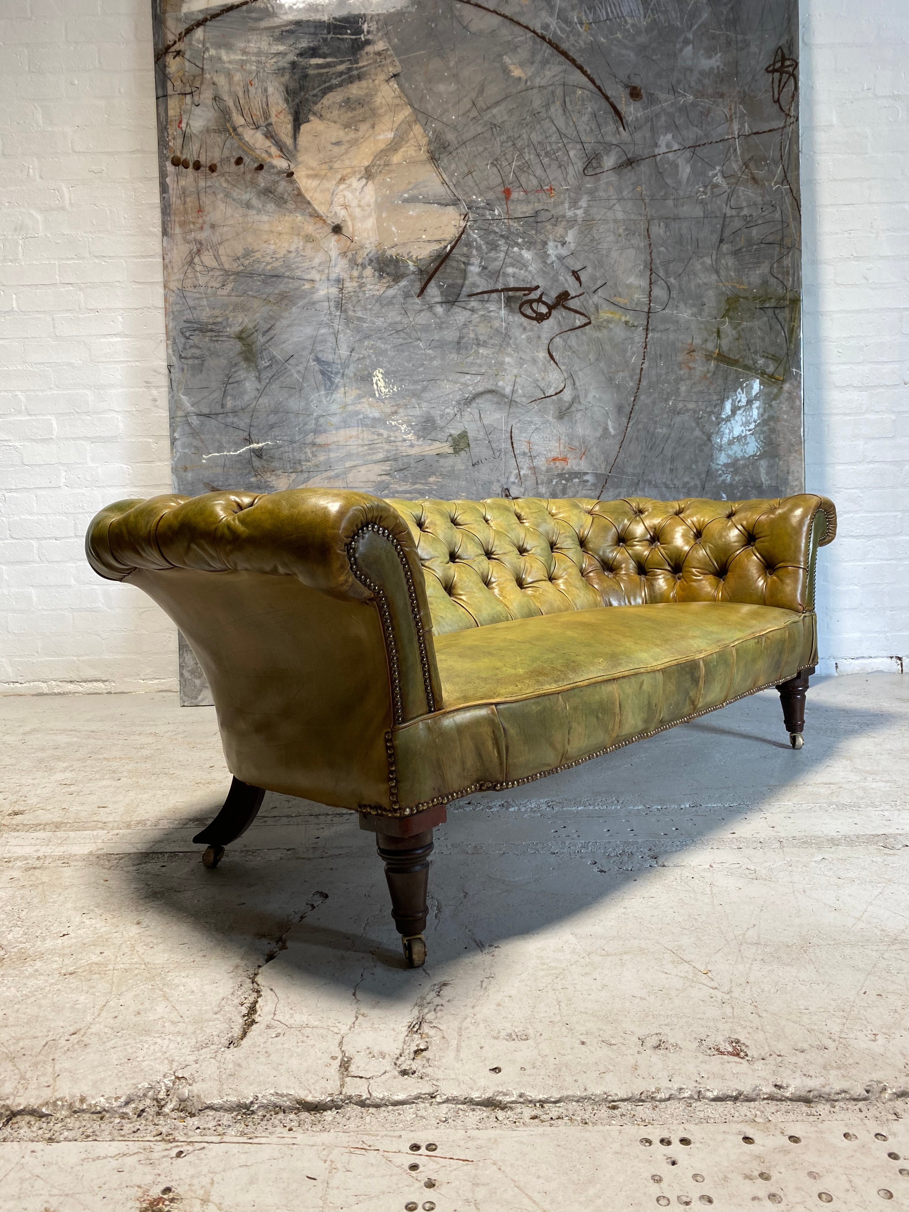 A Fine Early 19thC Chesterfield in Beautiful Leathers