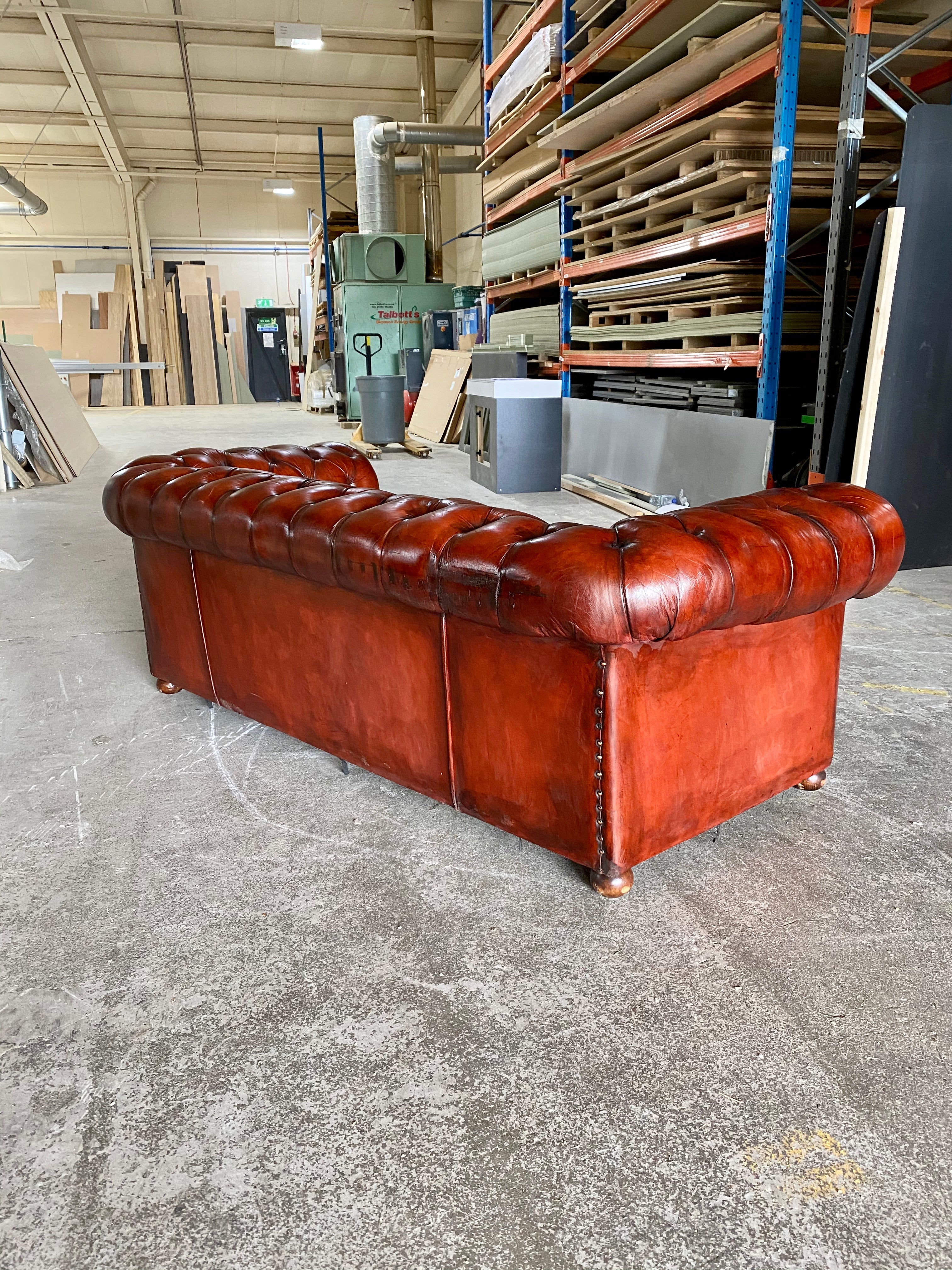 Amazing Vintage MidC Chesterfield in Cognac