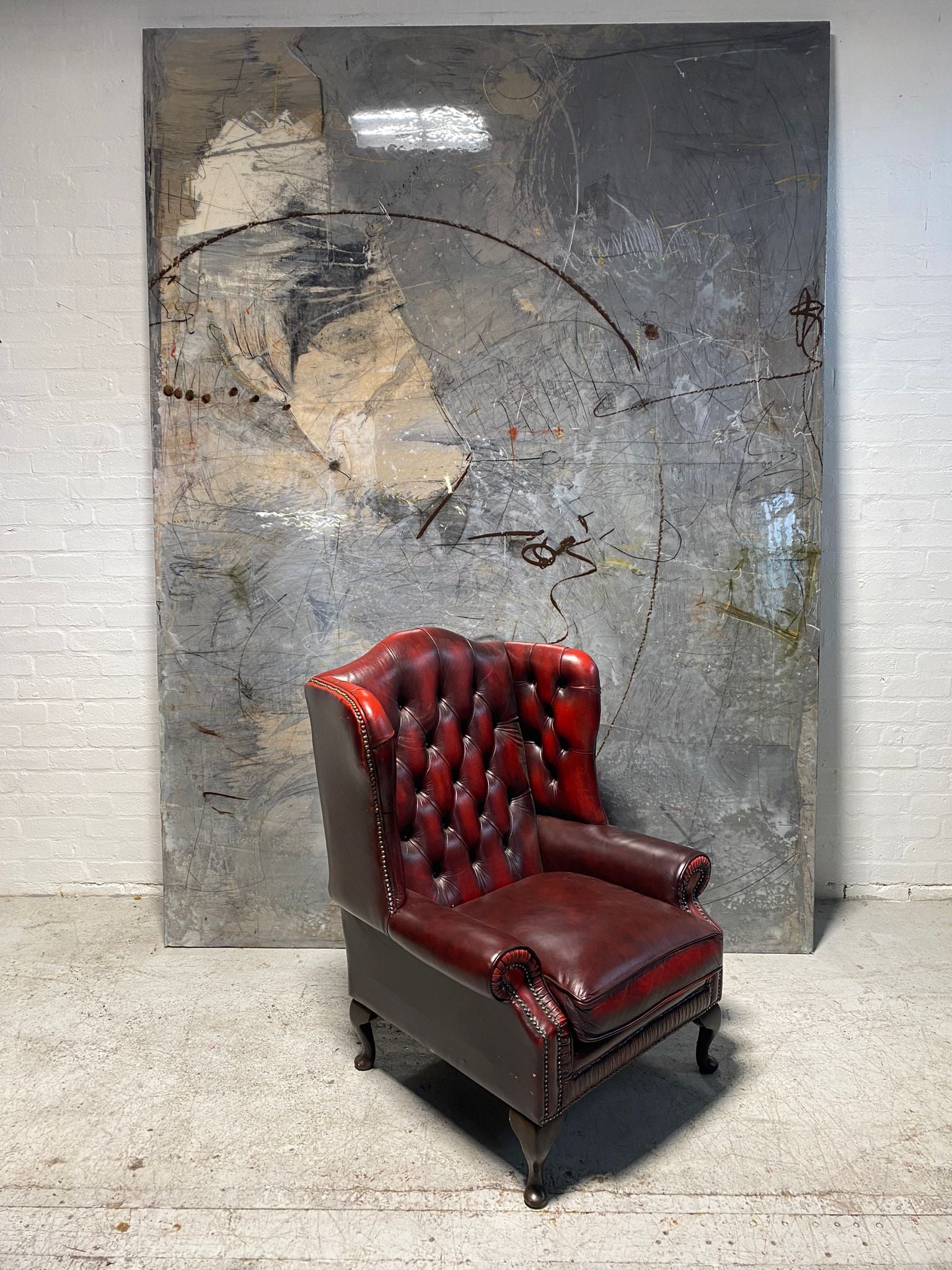 A Great Oxblood Chesterfield Wing Back Chair