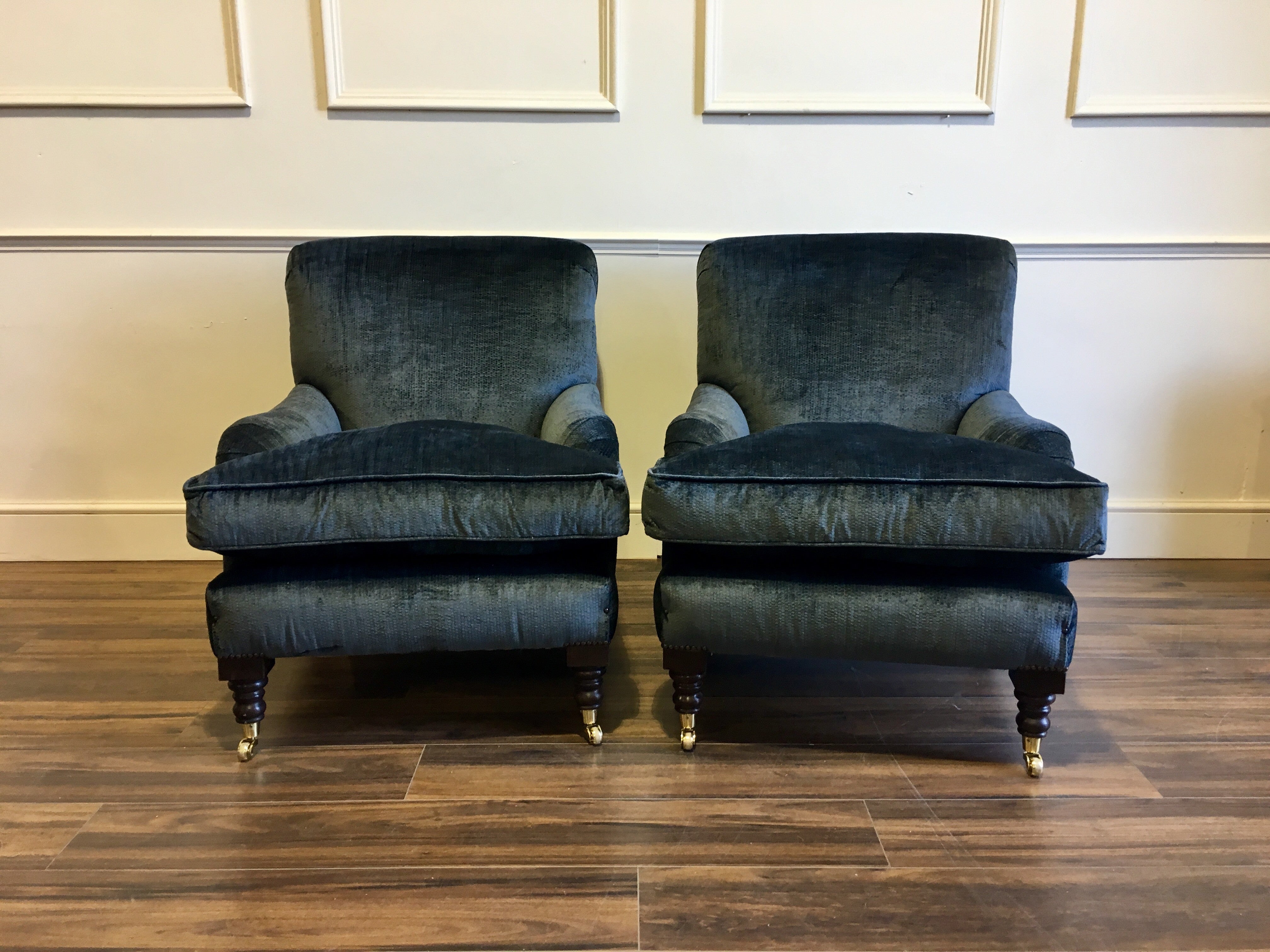 Matching Pair of our North Armchairs in Beaumont & Fletcher fabric