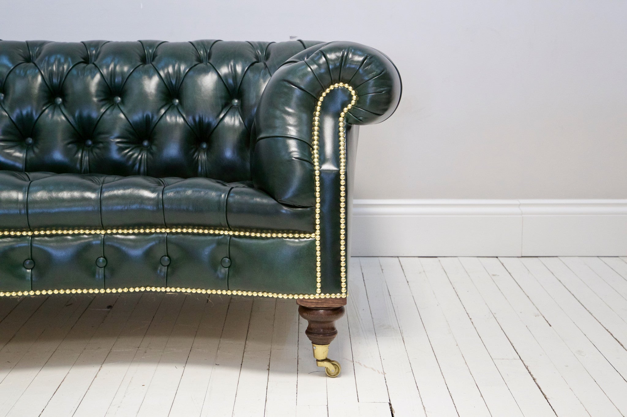 Our Maria Chesterfield Sofa in Deep Forest Green