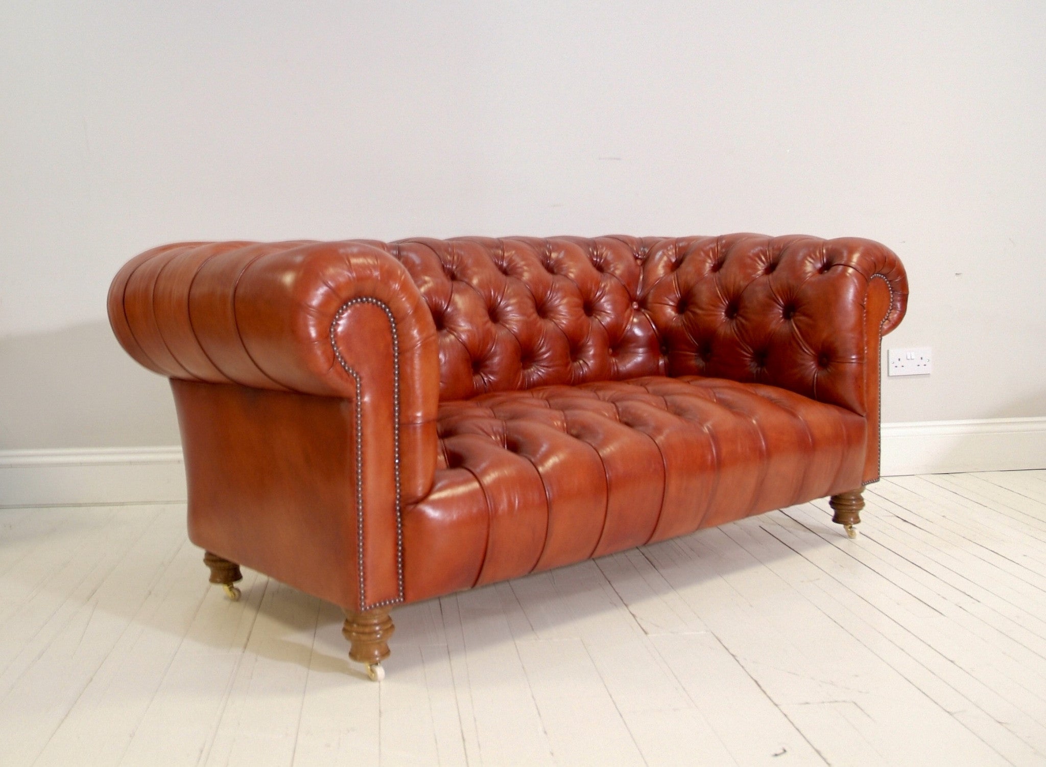 THE MILENA SOFA : HAND DYED RICH TAN