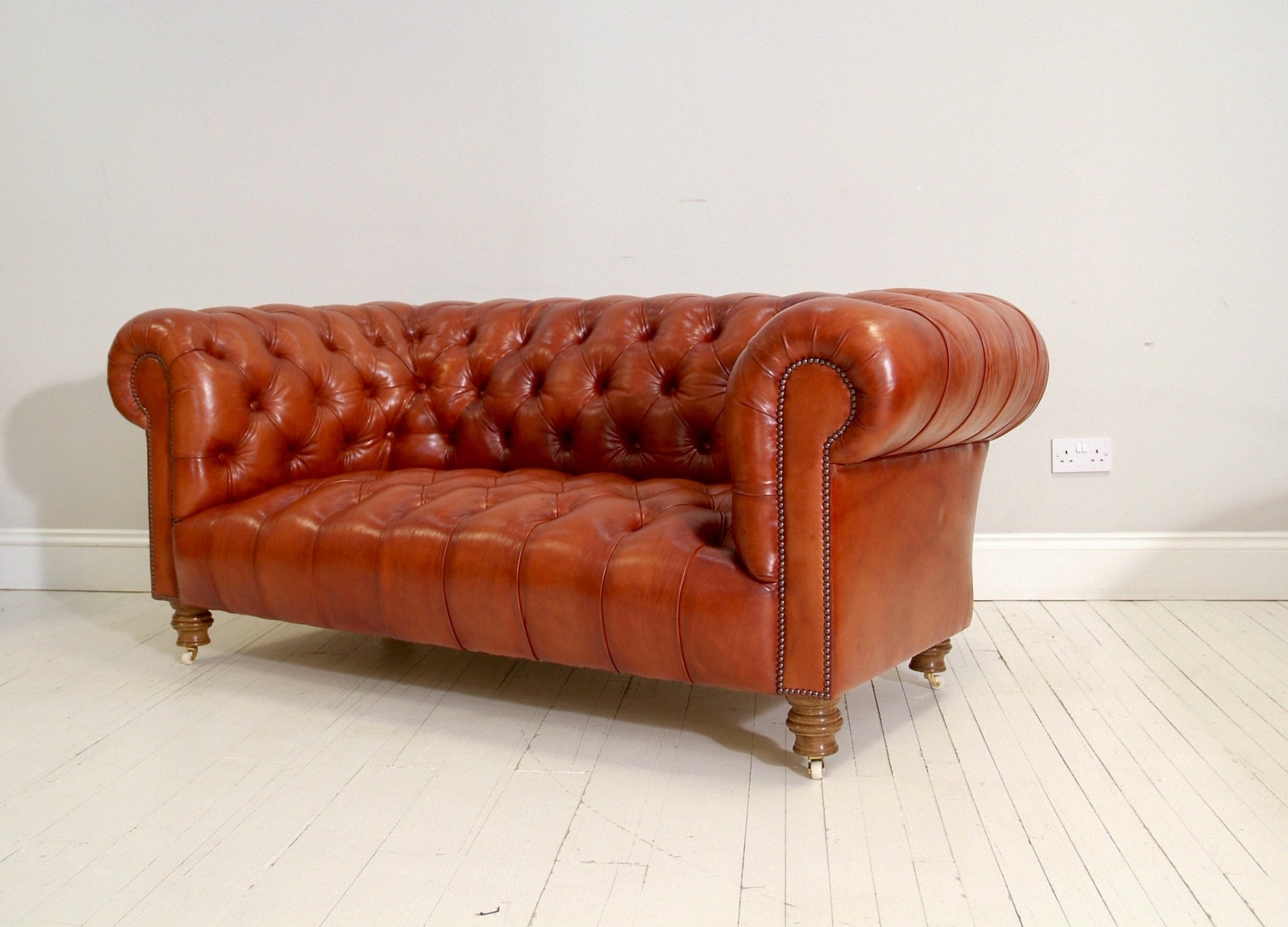 THE MILENA SOFA : HAND DYED RICH TAN