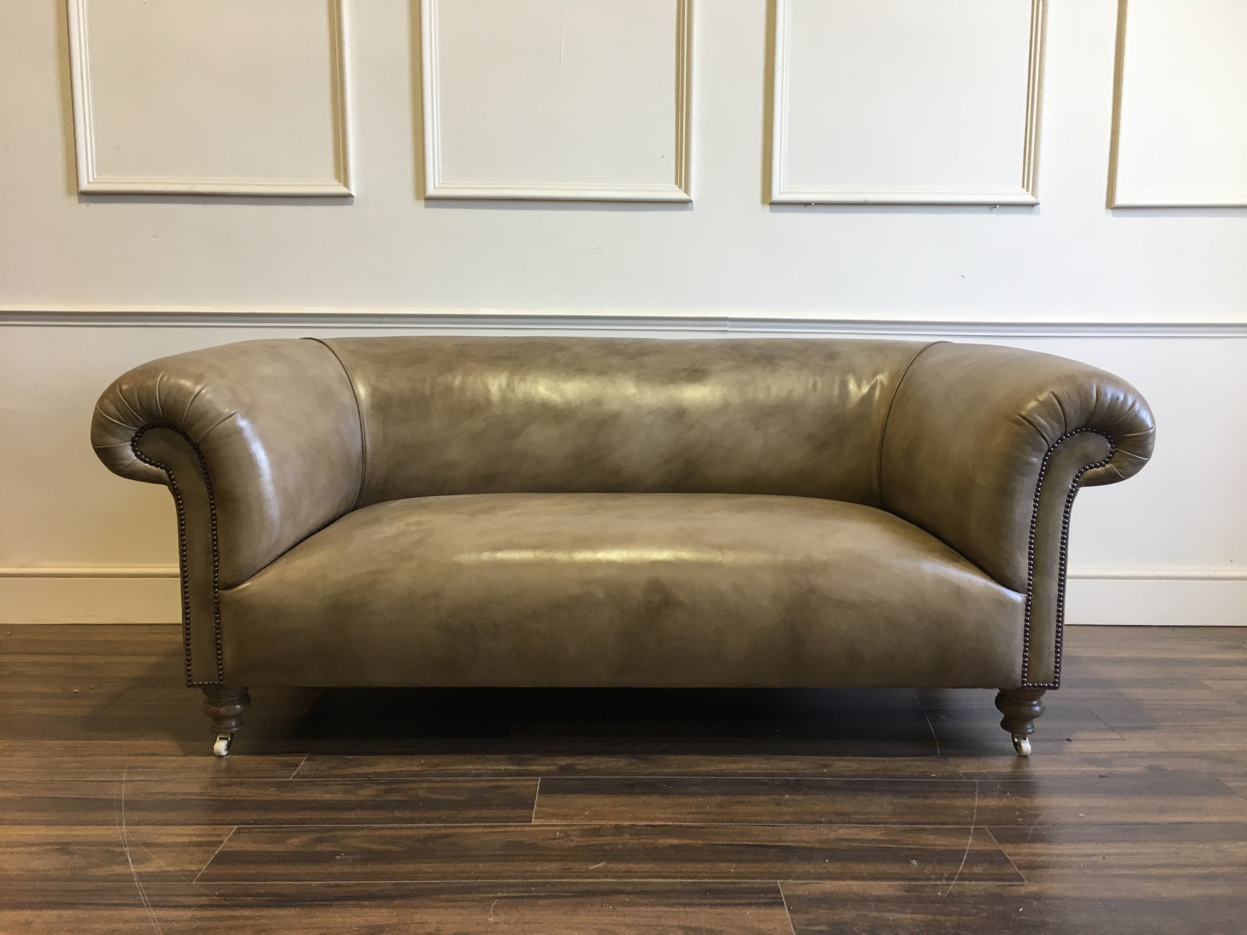 Goderich Un-Buttoned Leather Sofa - Hand Dyed Parchment