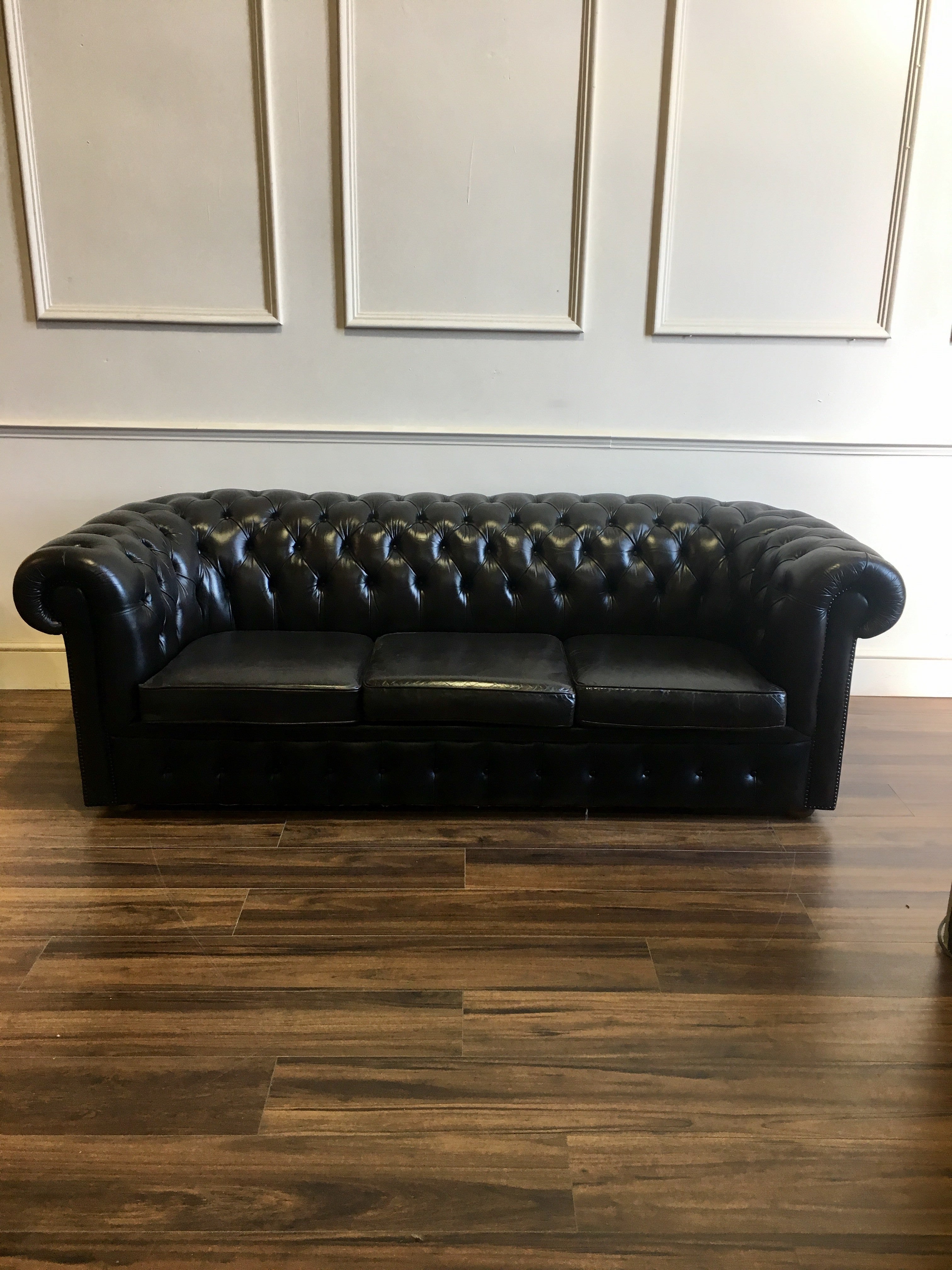 A very very comfortable and Well made Vintage Leather Sofa in Bitter Chocolate