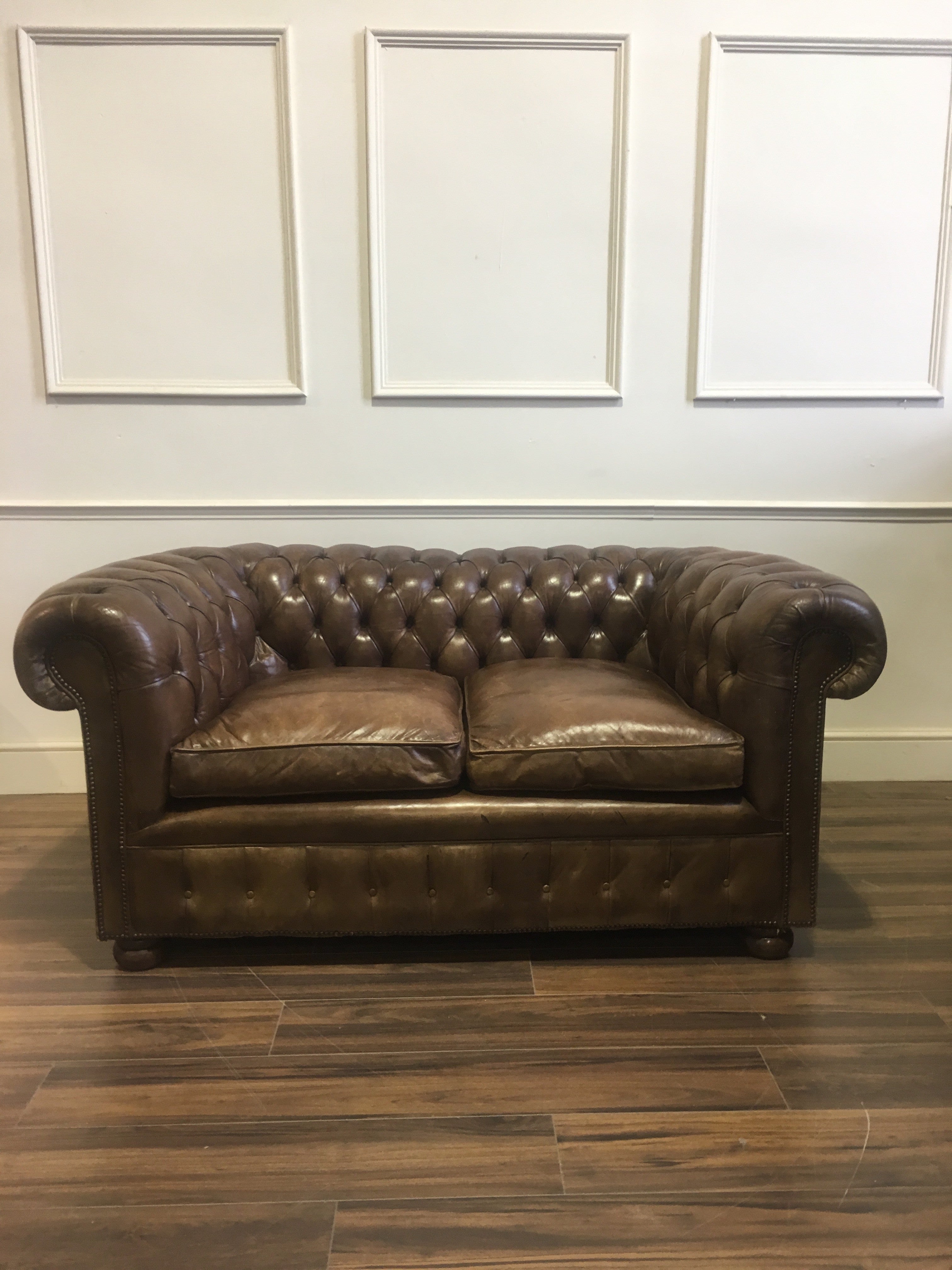 RARE!  A Very Good Vintage Leather Sofa