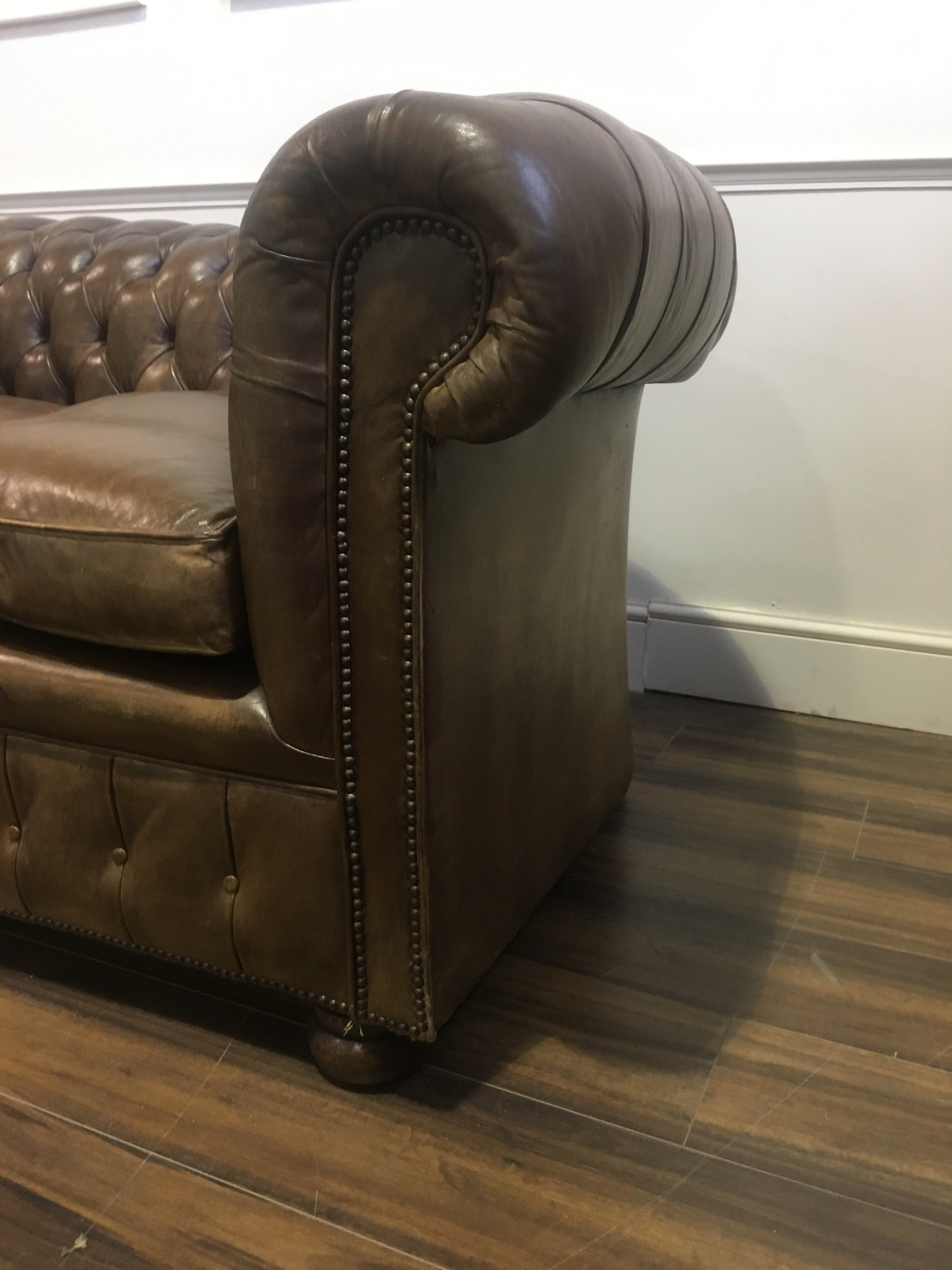 RARE!  A Very Good Vintage Leather Sofa