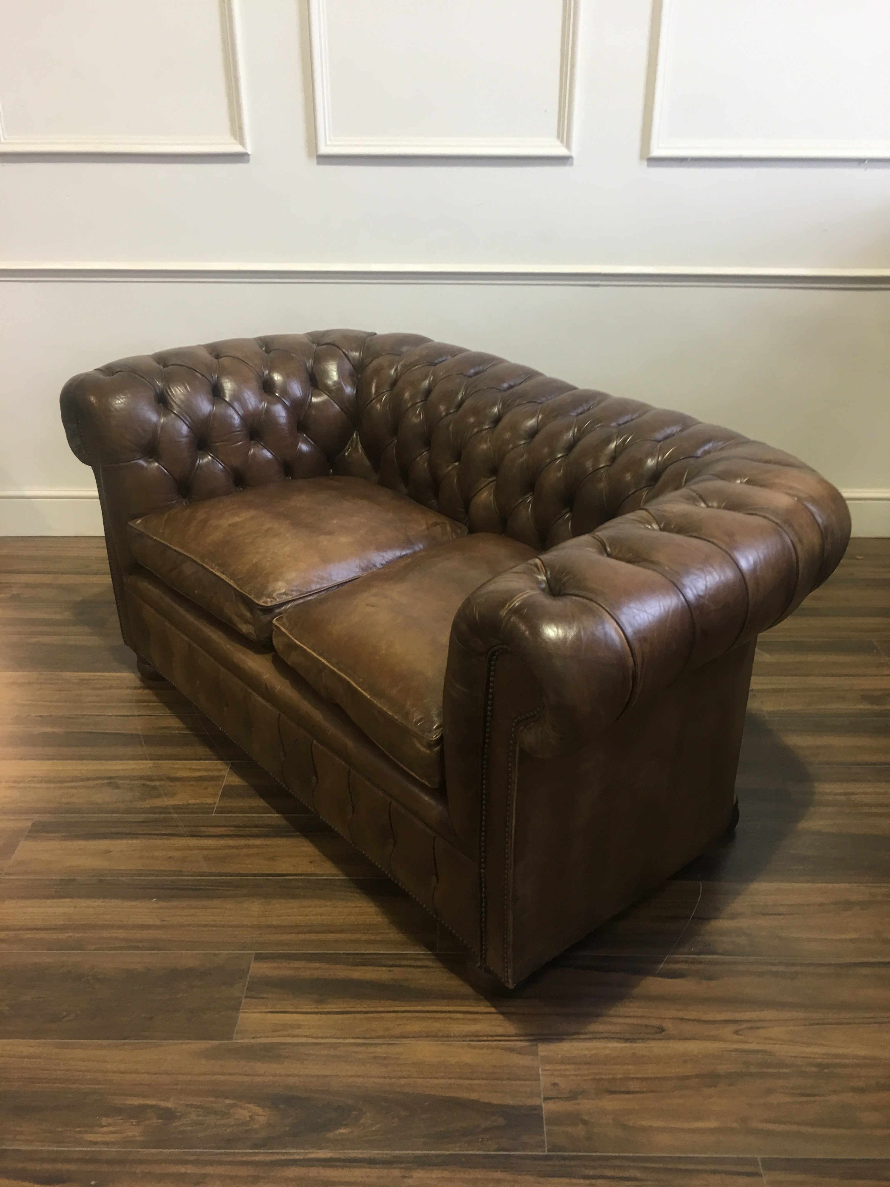 RARE!  A Very Good Vintage Leather Sofa