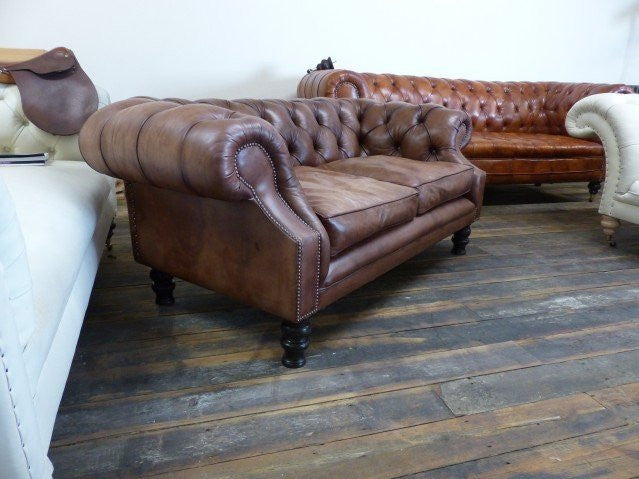 PALMERSTON BESPOKE SOFA: HAND DYED UMBER BROWN