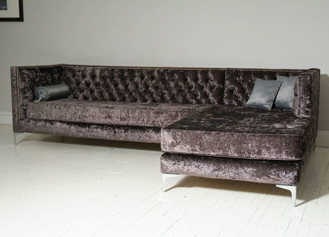 Annabel Corner Chesterfield | Crushed Grey – Robinson of England