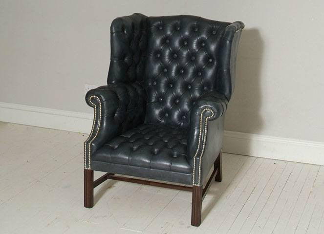 THE ELEPHANT GREY PORTLAND WING BACK CHAIR