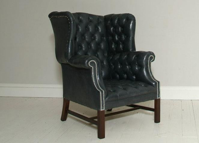 THE ELEPHANT GREY PORTLAND WING BACK CHAIR