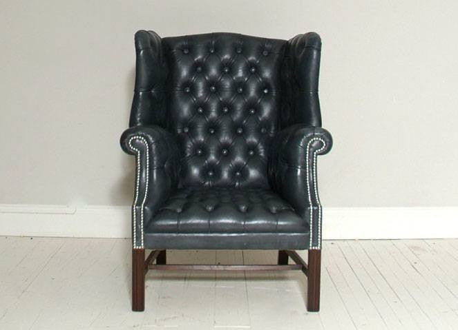 THE ELEPHANT GREY PORTLAND WING BACK CHAIR