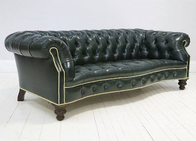 Our Maria Chesterfield Sofa in Deep Forest Green