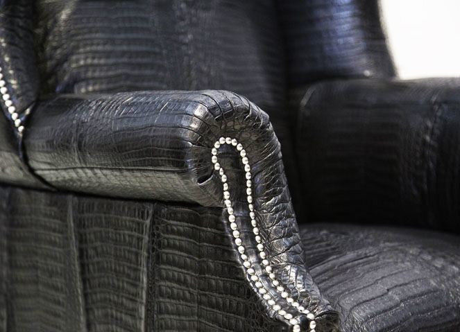 THE DISRAELI : CROCODILE SKIN ARMCHAIR