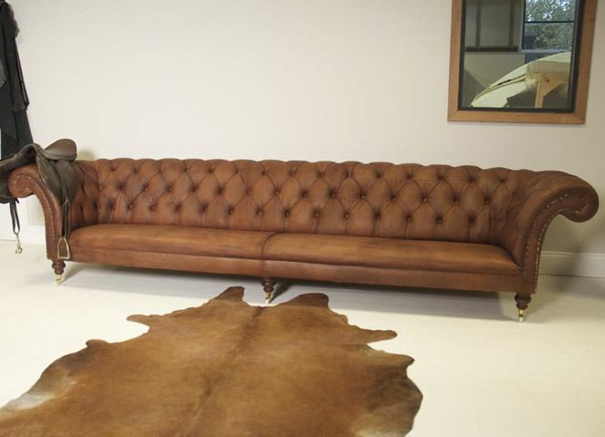 PALMERSTON BESPOKE SOFA: HAND DYED UMBER BROWN