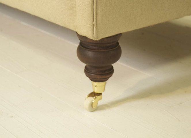 Palmerston Chesterfield: Cream Linen Fabric